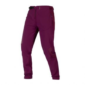 Endura Mt500 Burner Trail Pants Aubergine - Fully wrapped and aero-dynamic Bronx offers full coverage and durable comfort