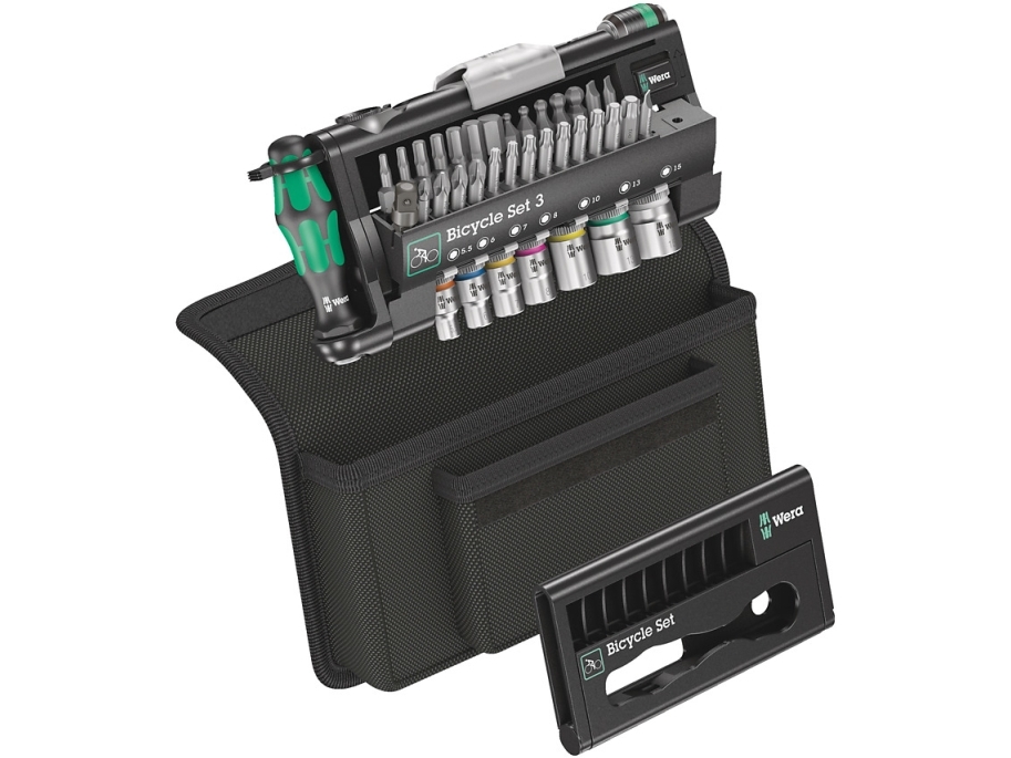 Wera Cykelværktøjssæt - Sort & Grøn, 7 Stk. T-nøgler