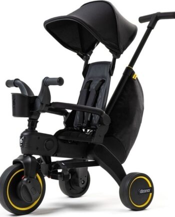 Sammenklappelig Sort Doona Liki Trike 5i1 Trehjulet Cykel