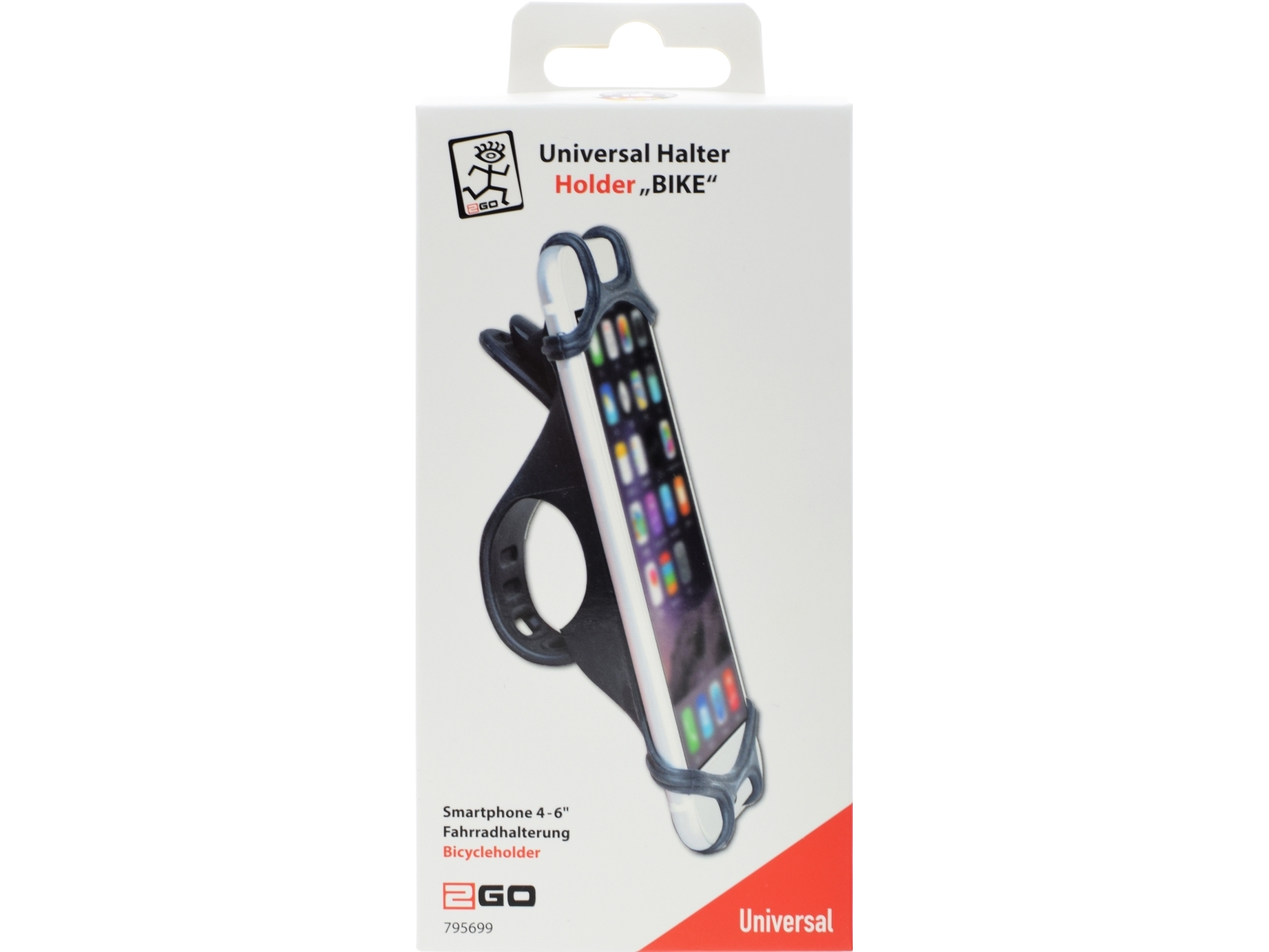 Sort 2go Mobiltelefon Smartphone Holder til Cykel