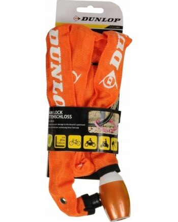 Dunlop Cykellås Kæde 120 cm - Orange - Tilbud!