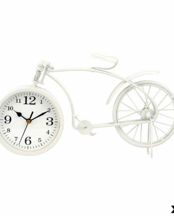 Hvid Metal Cykel Ur - 4 Enheder til Indretning