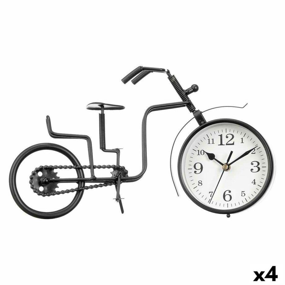 Sort Cykel Vægur i Metal - 4 Enheder til Hjemmet