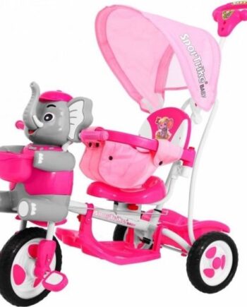 Lyserød 3-hjulet Cykel Happy Elephant - Fantastisk Tilbud!