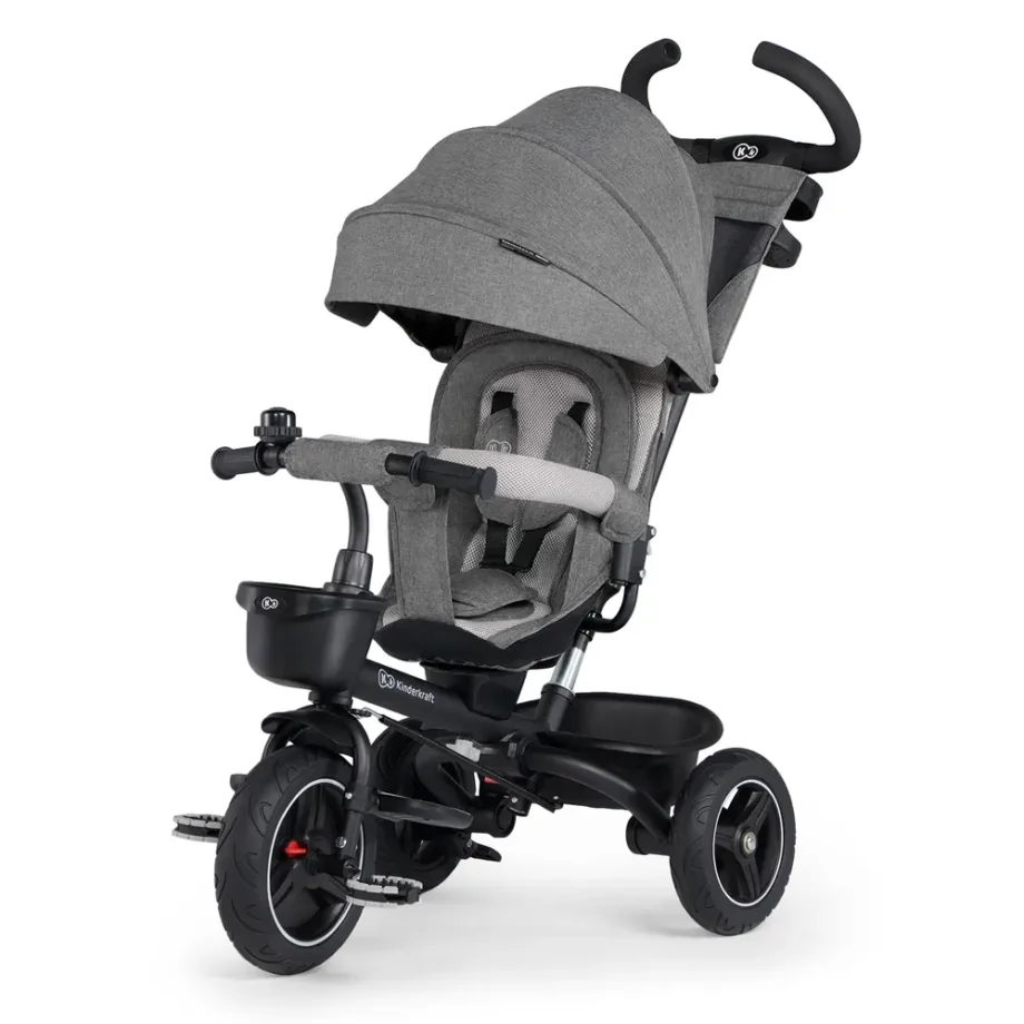 Grå 5-i-1 Trehjulet Cykel - SPINSTEP Platinum Grey