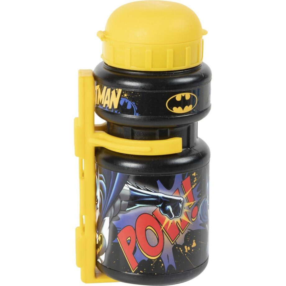 Batman Børneflaske til Cykel - Gul/Sort 350 ml på Tilbud!