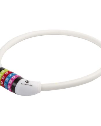 Hvid Kodelås til Cykel - Robust og Praktisk 650mm