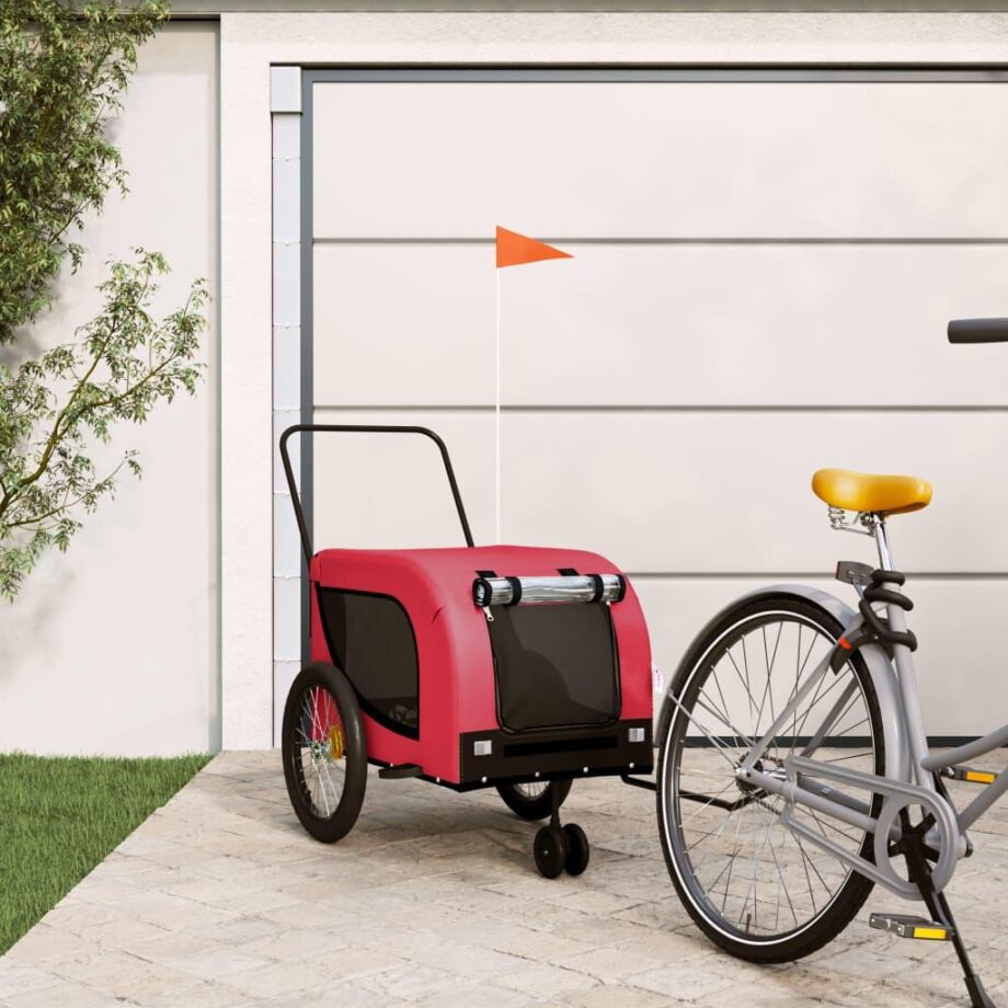 Praktisk Sort Hundetrailer til Cykel - Ideel til Turen