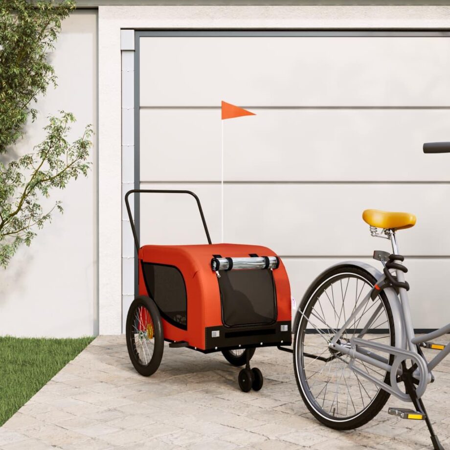 Praktisk Hundetrailer til Cykel - Sort Oxfordstof
