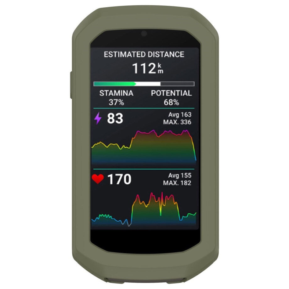 Grøn Silikone Cover til Garmin Edge 1050 Cykelcomputer