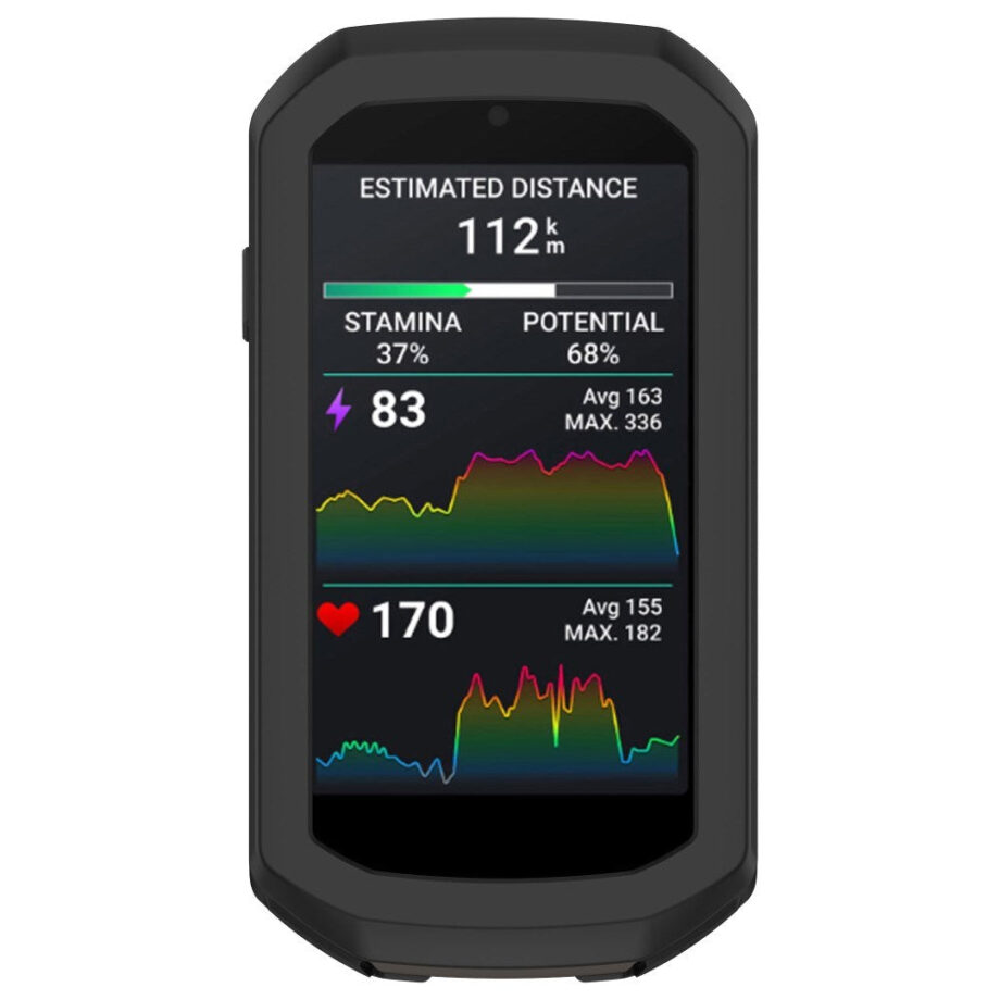 Sort Silikone Cover til Garmin Edge 1050 Cykelcomputer