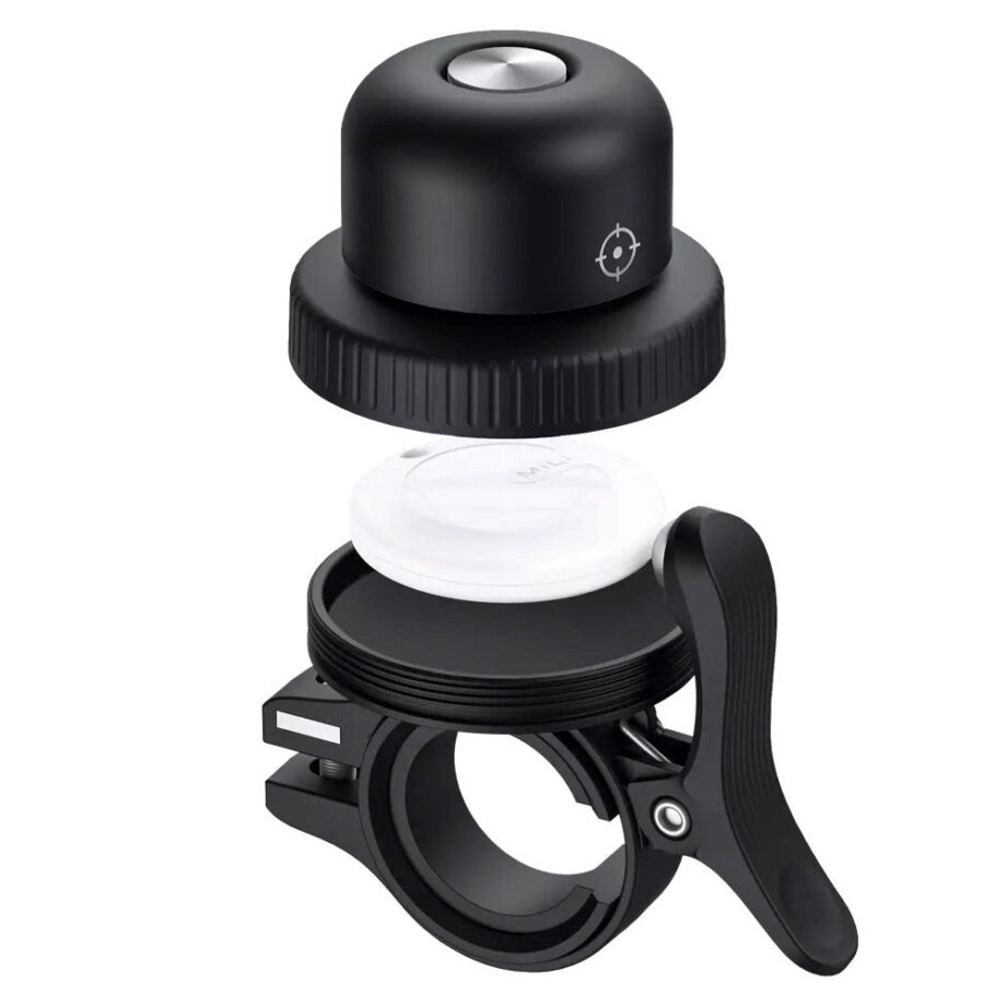 Sort Mili MiBell Cykel Ringeklokke med GPS-tracking