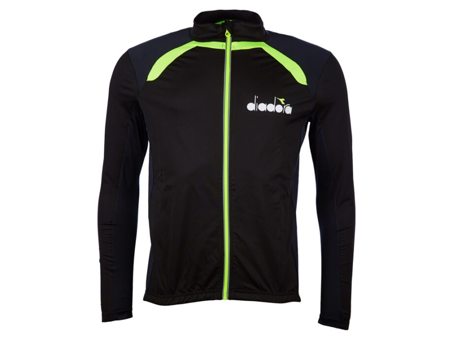 Diadora Cykeltrøje Sort med Gule Detaljer - Black Friday Tilbud