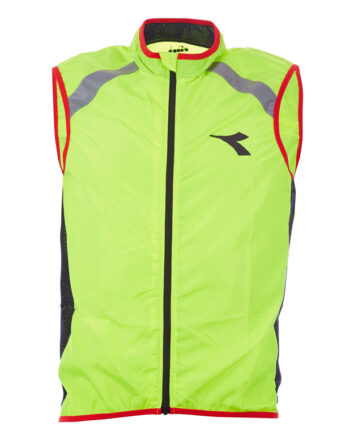 Diadora Padova Vindtæt Cykelvest i Gul Fluo