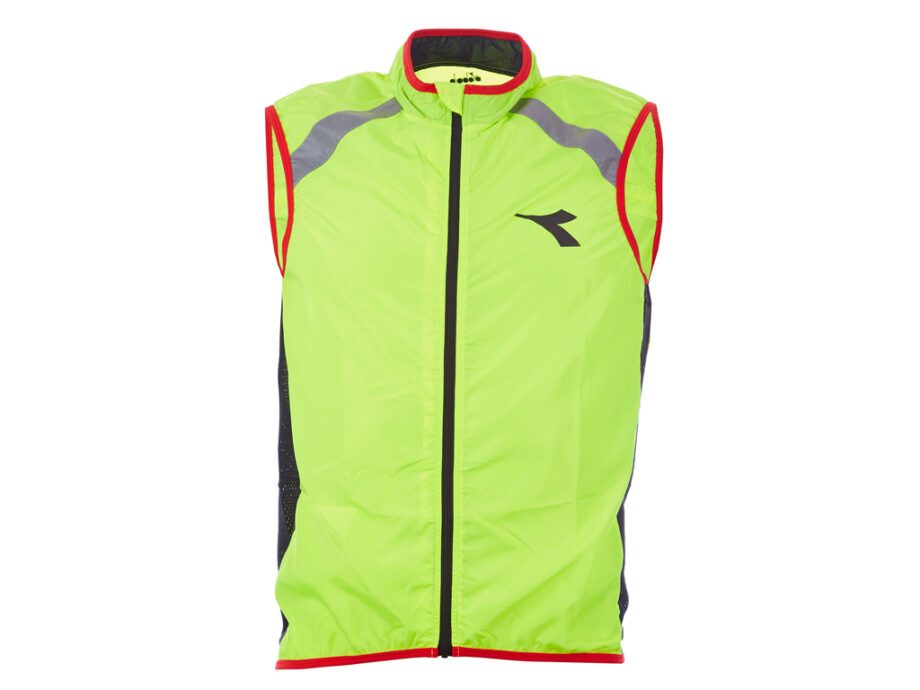 Diadora Padova Vindtæt Cykelvest i Gul Fluo