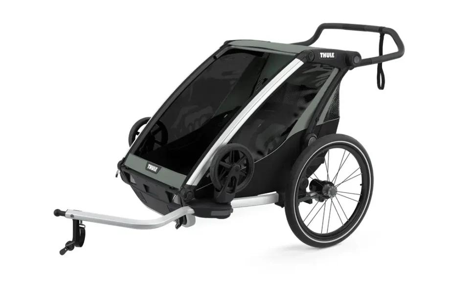 Grå Thule Chariot Lite - Cykel, Løb og Klapvogn