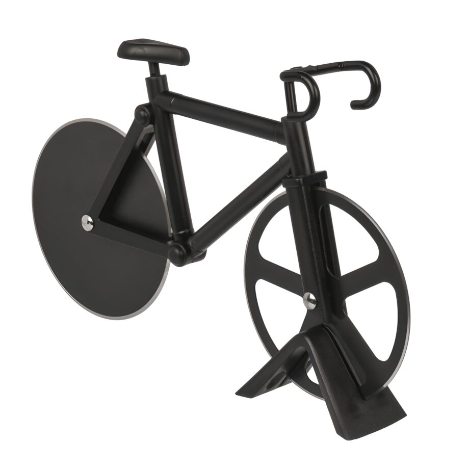 Sort Cykel Pizzaskærer - Perfekt til Pizzaelskere!