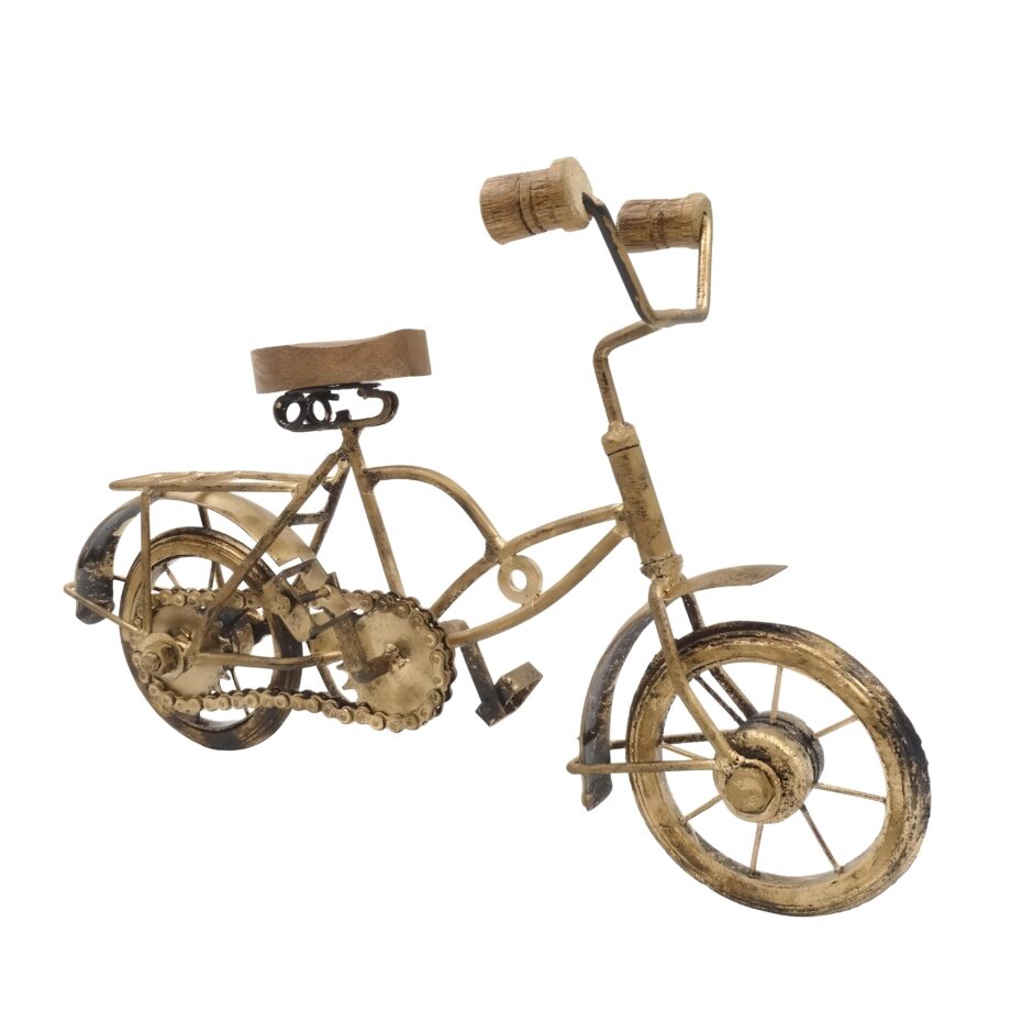 Dekorativ Guld Metalcykel - Perfekt til Indretning