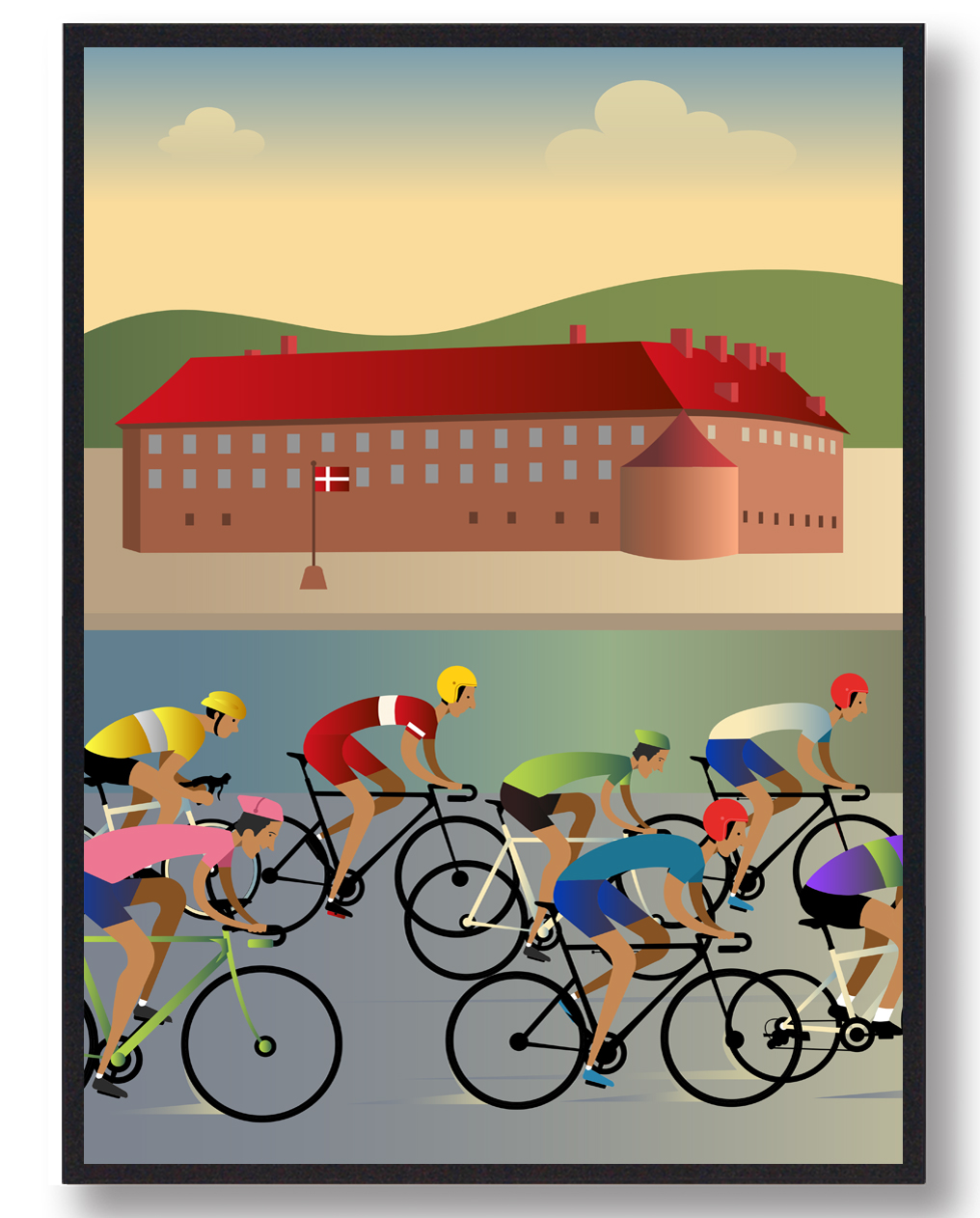 Cykelplakat Sønderborg – A4 Cykelsport Plakattilbud!