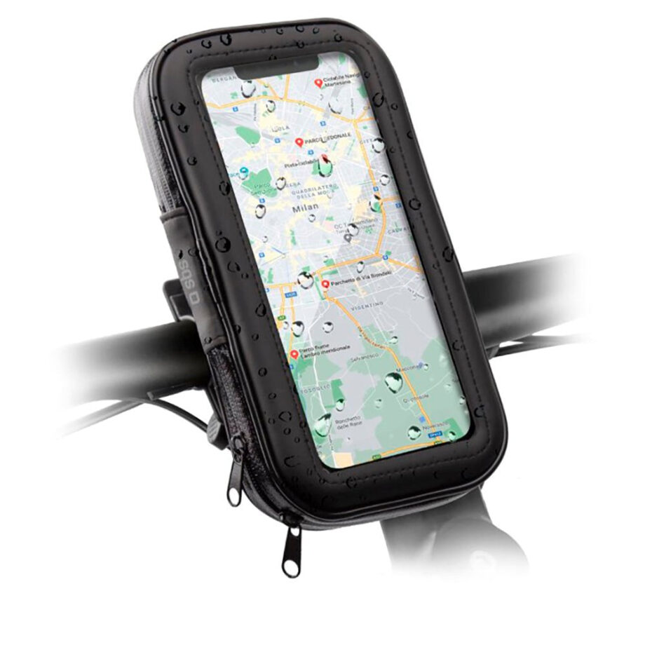 Vandtæt Mobilholder Til Cykel – Sort, Max 147 mm
